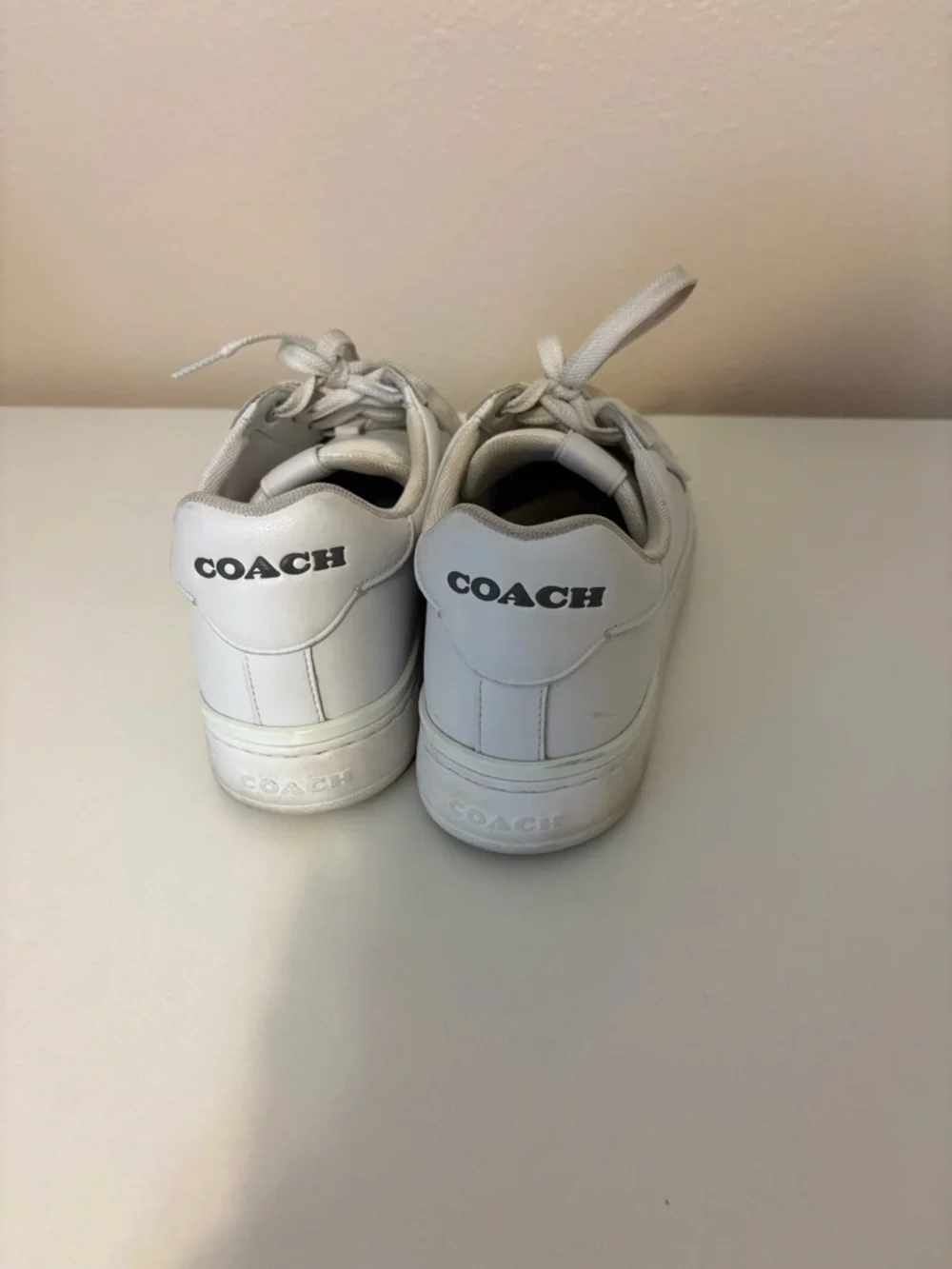Coach White Leather Sneakers - Picture 4 of 5